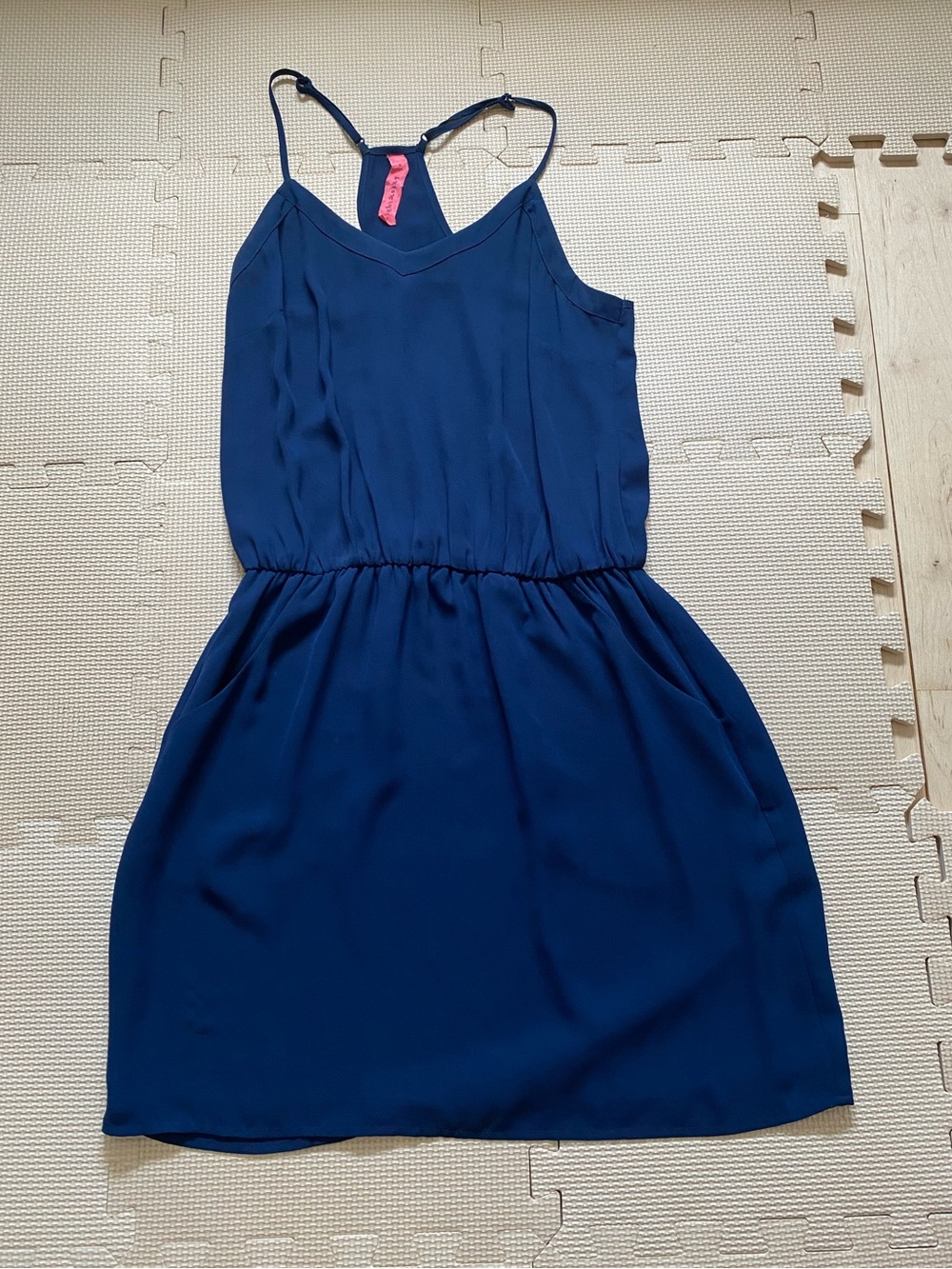 Eight Sixty Navy Blue Sleeveless Racerback Dress Size Small S Cocktail Party